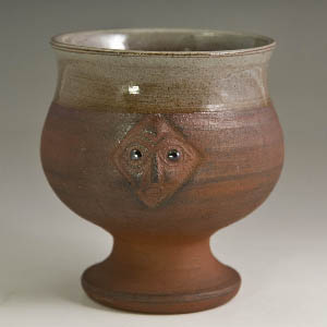 dybdahl chalice with two faces one on either side