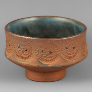 Dybdahl small bowl  decorated with faces