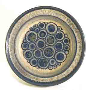 michael andersen & son marianne starck blue-gray bowl number 6115 with a motif of bubbles inside the bowl
