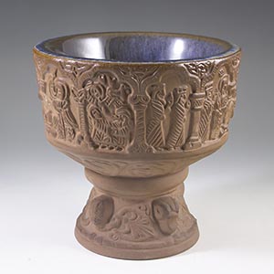 michael andersen copy of the baptismal font at aakirkeby 4645-1