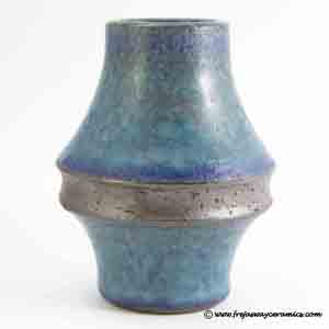 michael andersen blue banded vase designed by marianne starck