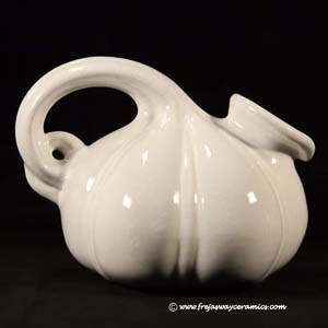 michael andersen white gourd-shaped vase