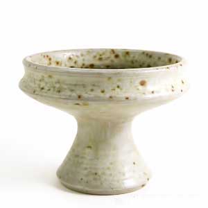 michael andersen small footed bowl  marianne stark design in shades of cream and brown