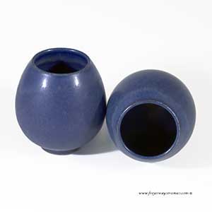 pair of saxbo cabinet vases designed by eva staehr nielsen