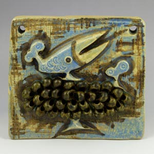 Relief, abstract bird by Ulla Wiinblad