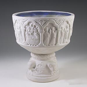 hjorth white baptismal font chalice