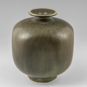 Berndt Friberg Gustavsberg green vase