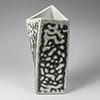 White and gray angular vase by Tue Poulsen