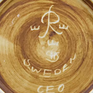 Rorstrand bowl by Carl-Harry Stalhane CEO marks