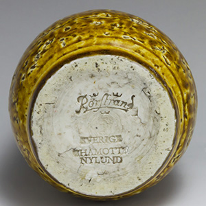 Rorstrand Gunnar Nylund yellow chamotte vase