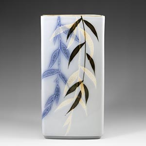 Rectangular vase designed by Ivan Weiss for Royal Copenhagen.  22785