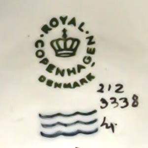 Royal Copenhagen craquele candle stick  marks